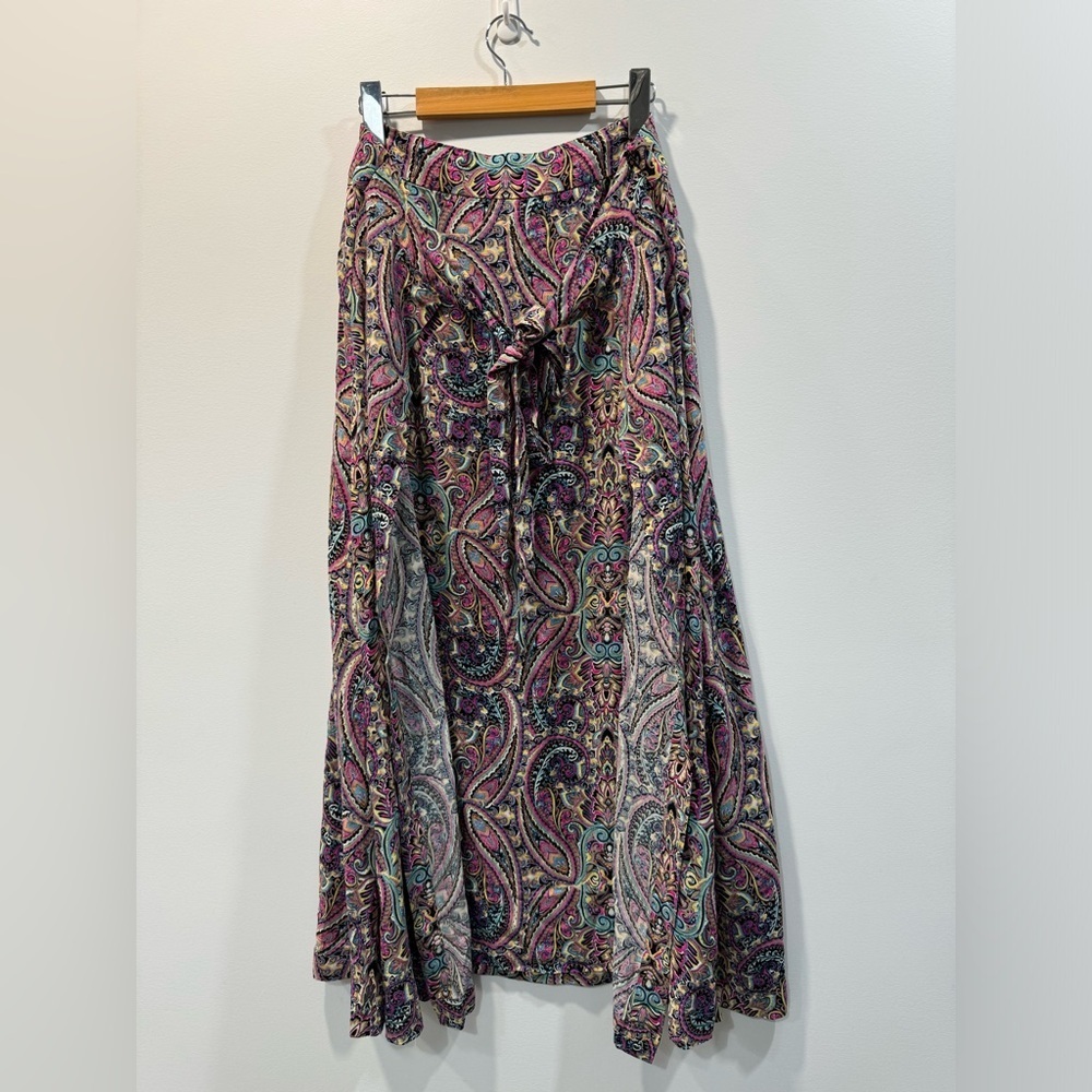 Tribal Women's Maxi Skirt With Front Panel Slits - Picture 2 of 8